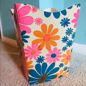 Vintage Disco Flower Power Waste basket Bin